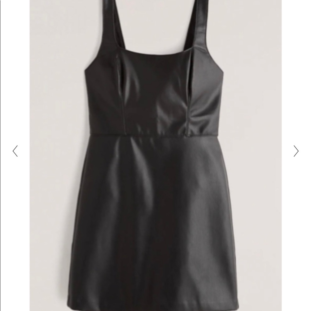 BRAND NEW Black leather dress